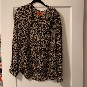 Tory Burch Leopard print silk blouse